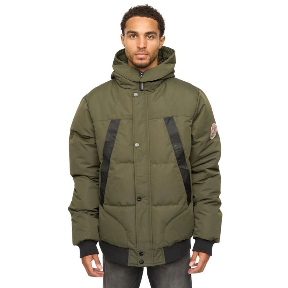 Henleys Mens Traction Bomber Jacket / Khaki Green